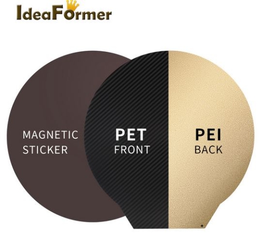 Flexible Magnetische Doppelt Pulverbeschichtete PEI/PET Platte Rund 220
