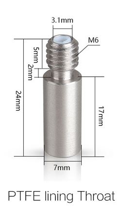 3DSWAY Heatbreak PTFE Inliner Edelstahl
