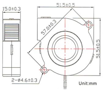 Usongshine Lüfter 24V 5015 Turbo Fan