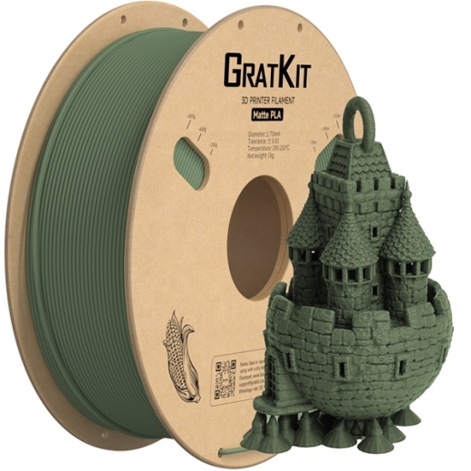 PLA Matt Filament Olive Grün 1Kg