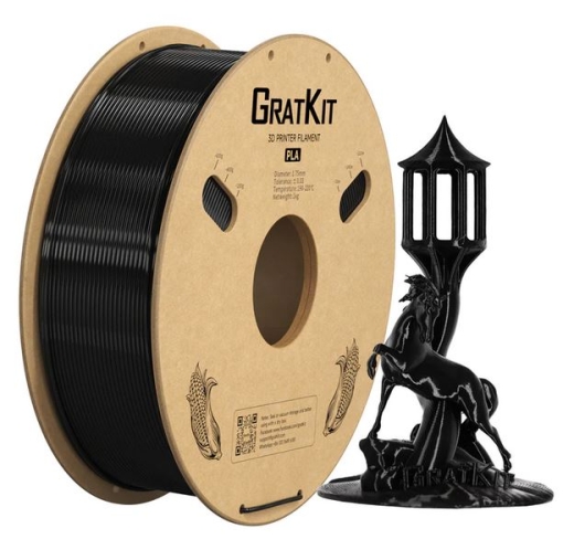 PLA Filament Schwarz 1Kg